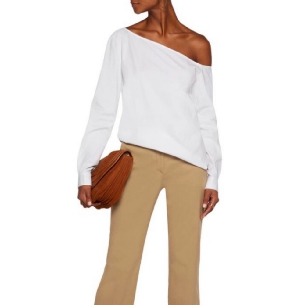 Theory off-the-shoulder blouse